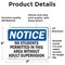 Signmission No Students Permitted In This Area Without OSHA Notice Sign, Vinyl Decal, 7in W x 5in L, 2PK OS-2PACK-NS-D-57-L-14873 - alternate 6
